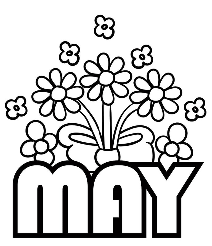 Coloriage Dessiner Mai pour enfant