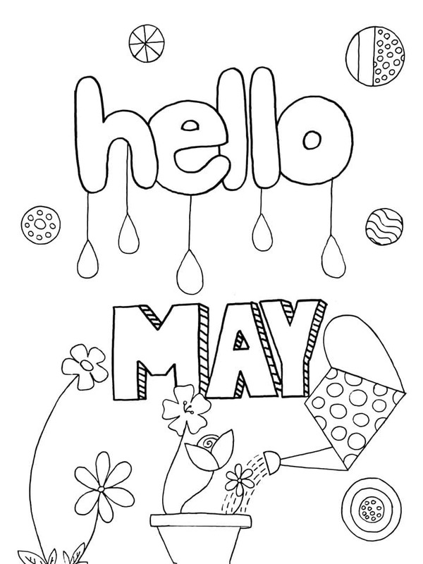 Coloriage Dessiner Mai pour enfants