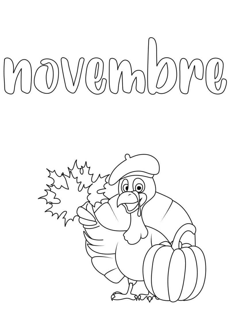 Coloriage Dessiner Novembre esquisser