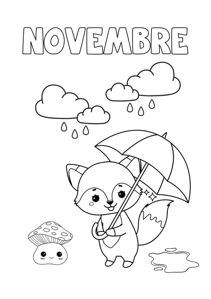 Coloriage Dessiner Novembre facile