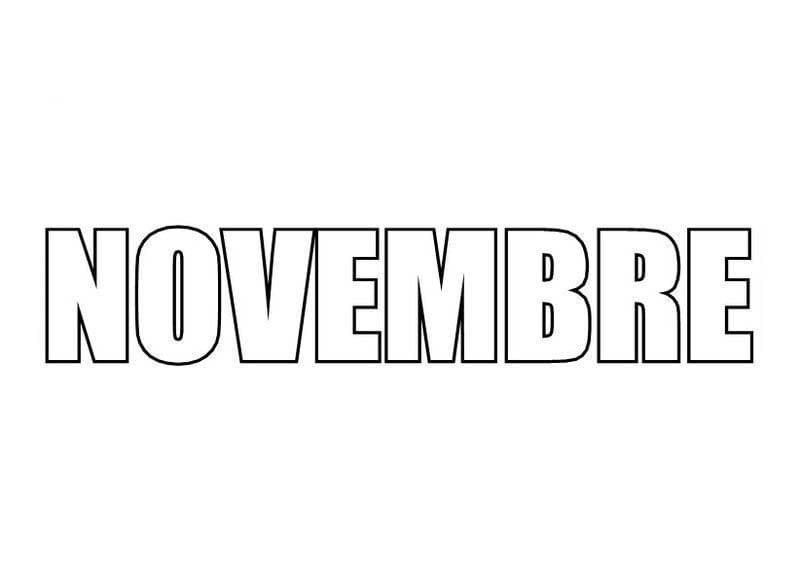 Coloriage Novembre à imprimer