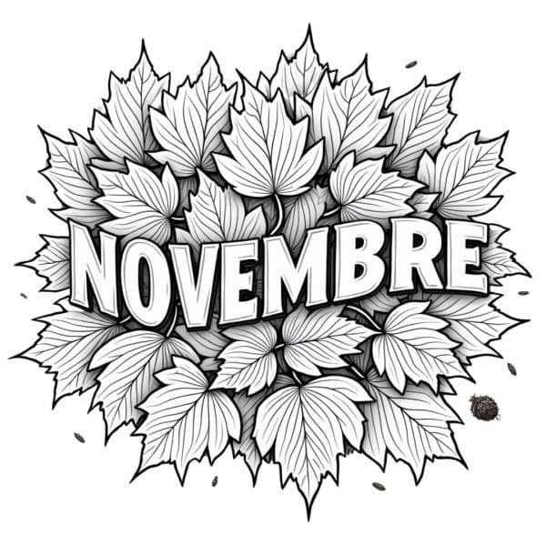 Coloriage Dessiner Novembre pour les enfants