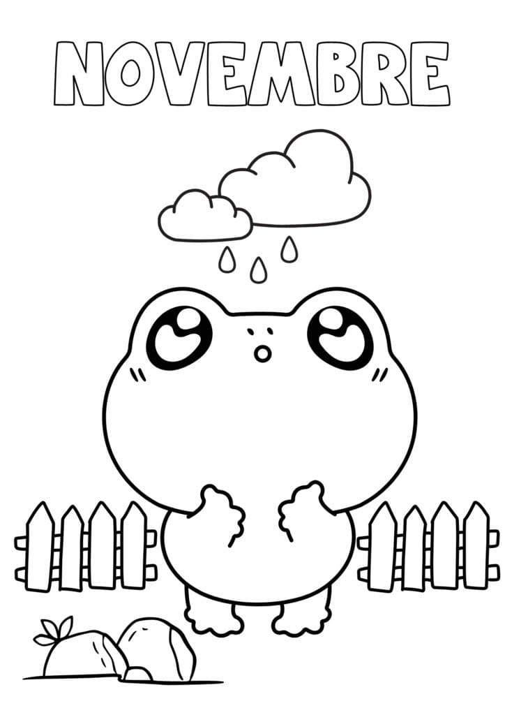Coloriage Dessiner Novembre simple