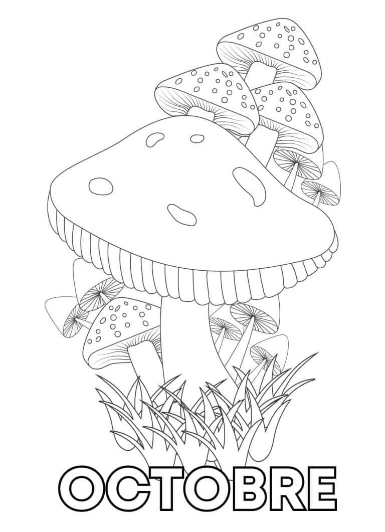 Coloriage Dessiner Octobre facile