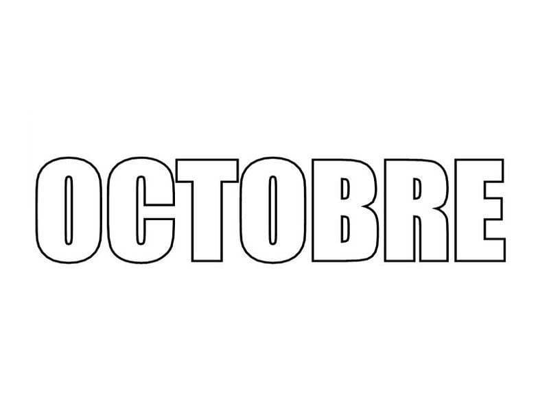 Coloriage Octobre à imprimer