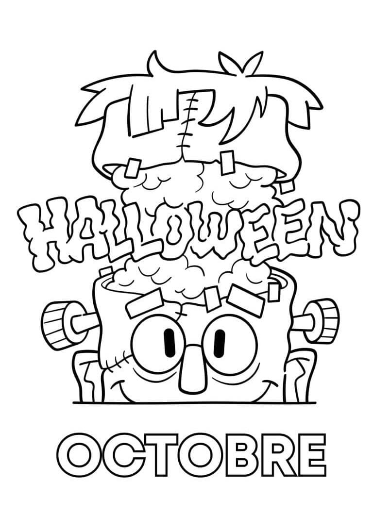 Coloriage Dessiner Octobre pour enfants