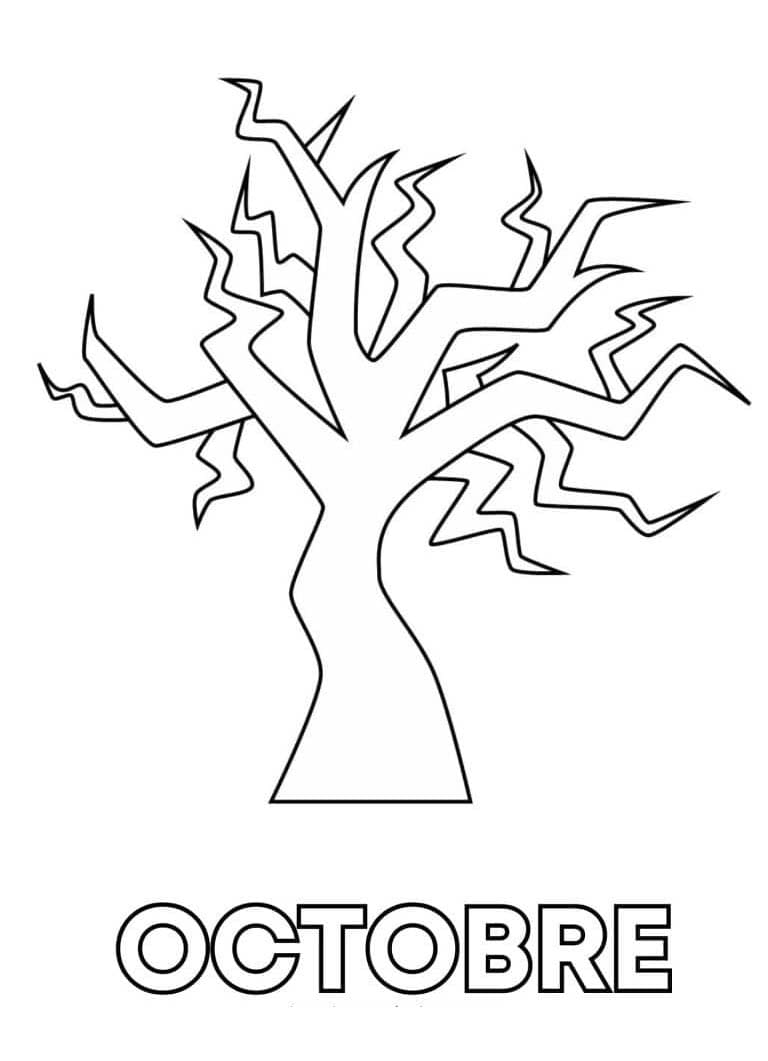 Coloriage Dessiner Octobre pour les enfants