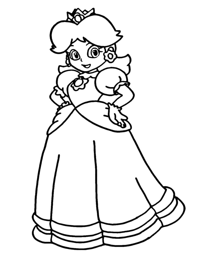 Coloriage Dessiner Princesse Daisy basique