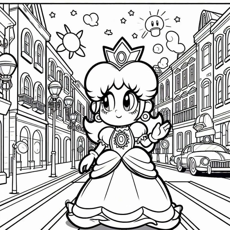 Coloriage Dessiner Princesse Daisy gratuite
