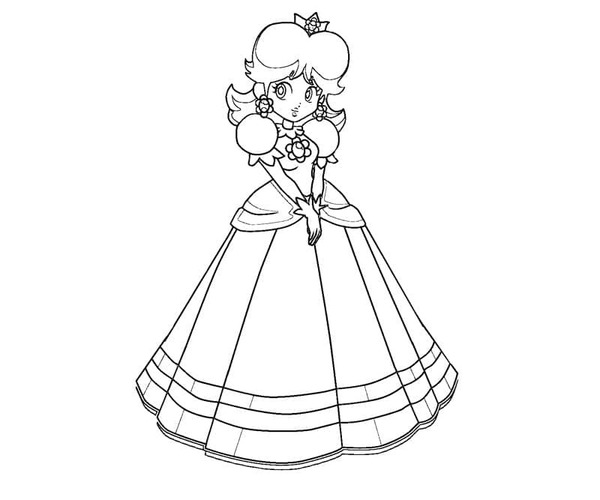 Coloriage Dessiner Princesse Daisy imprimable simple