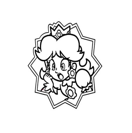 Coloriage Dessiner Princesse Daisy pour les enfants