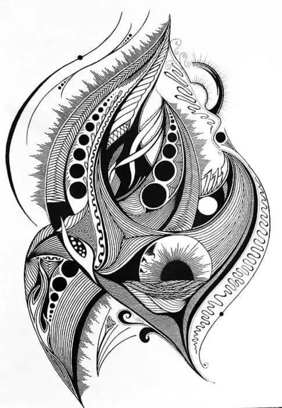 Coloriage Dessiner Psychédélique basique