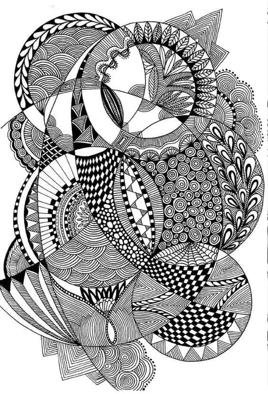Coloriage Dessiner Psychédélique facile