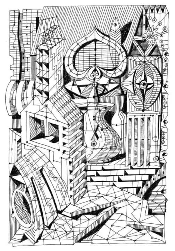 Coloriage Dessiner Psychédélique gratuite