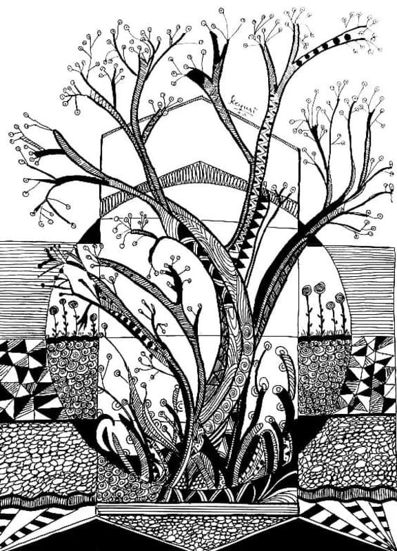 Coloriage Dessiner Psychédélique imprimable