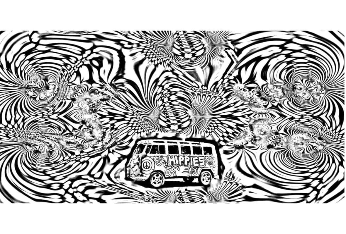 Coloriage Dessiner Psychédélique pour enfant