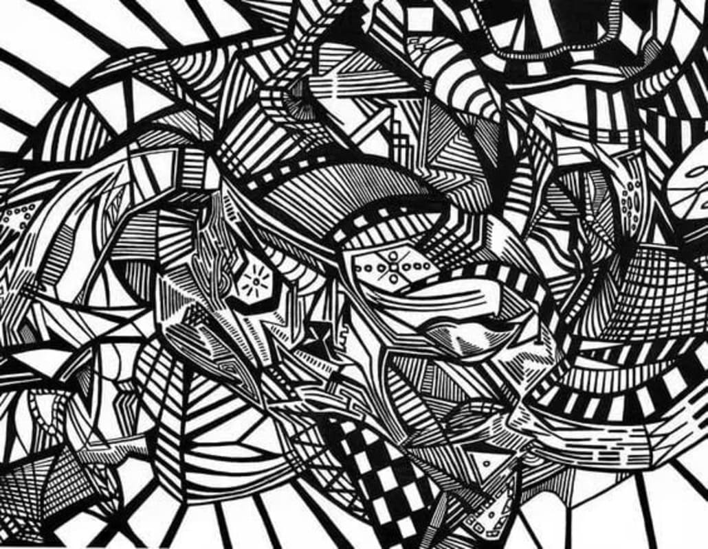 Coloriage Dessiner Psychédélique simple