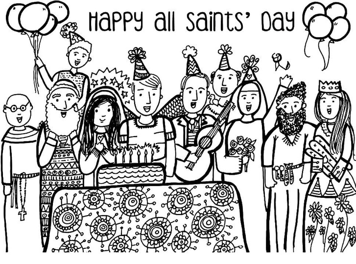 Coloriage Dessiner Toussaint pour les enfants