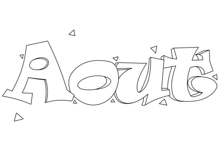 Coloriage Août à imprimer