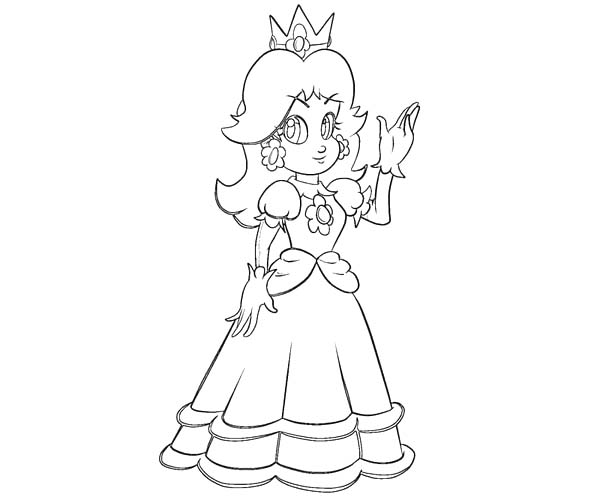 Coloriage Image De Princesse Daisy imprimable gratuite