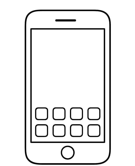 Coloriage IPhone chez les enfants