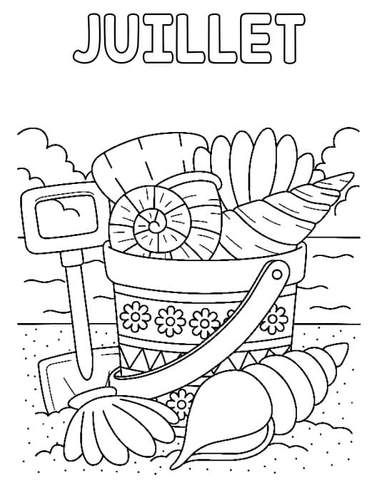 Coloriage Juillet chez les enfants