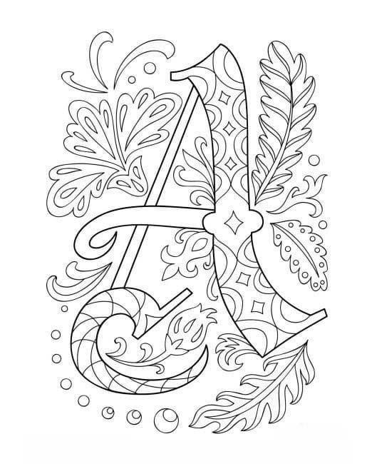 Coloriage Lettre A facile chez les enfants