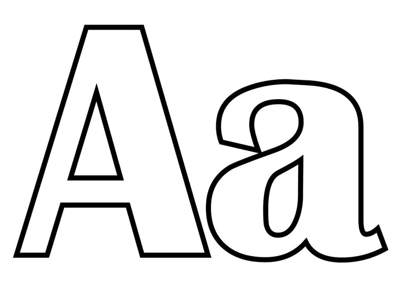 Coloriage Lettre A gratuit pour les enfants