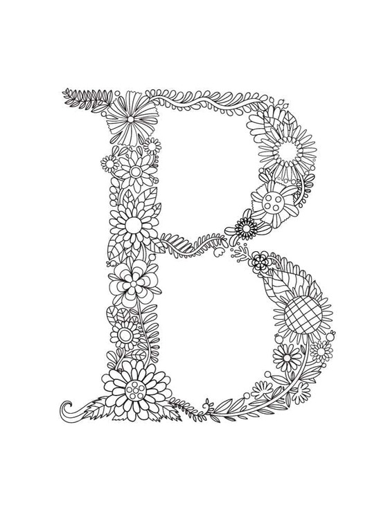 Coloriage Lettre B basique chez les enfants