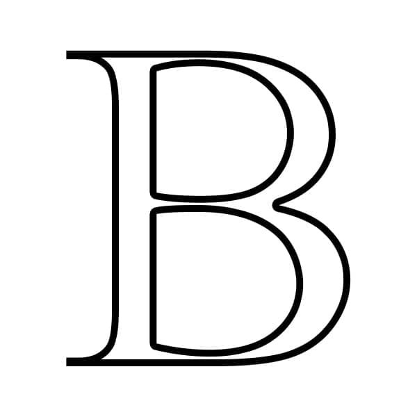 Coloriage Lettre B à imprimer