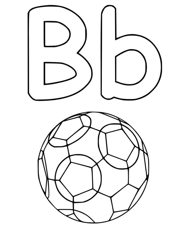 Coloriage Lettre B imprimable