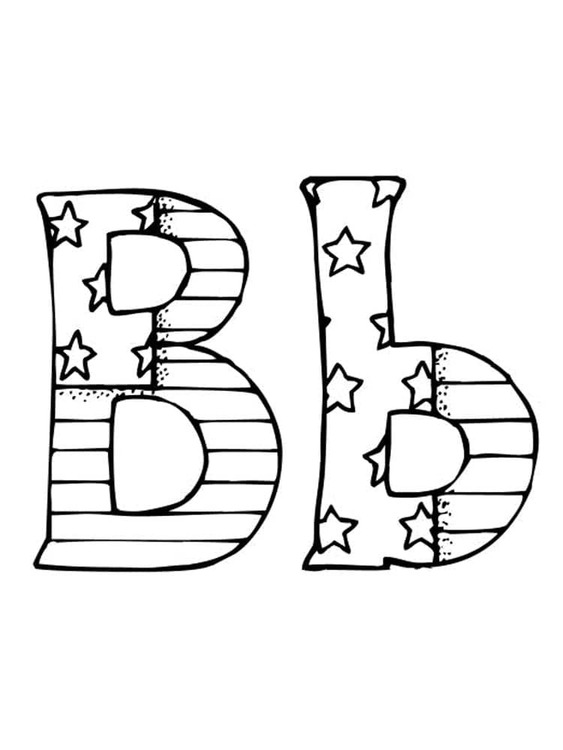 Coloriage Lettre B pour enfant