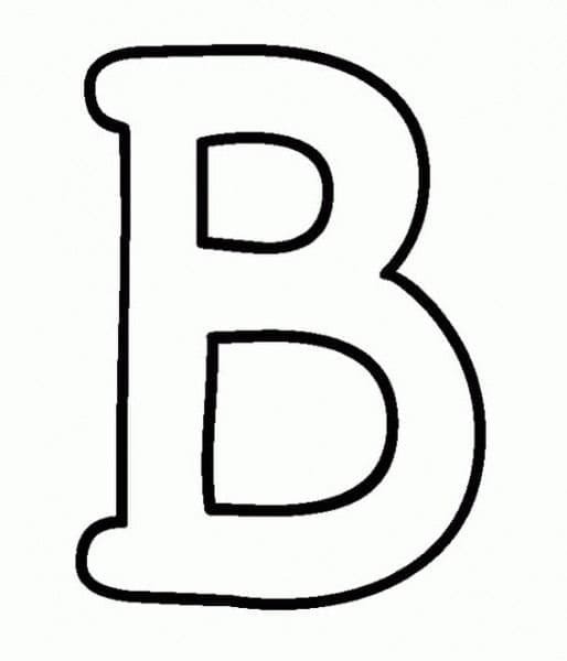 Coloriage Lettre B pour enfants
