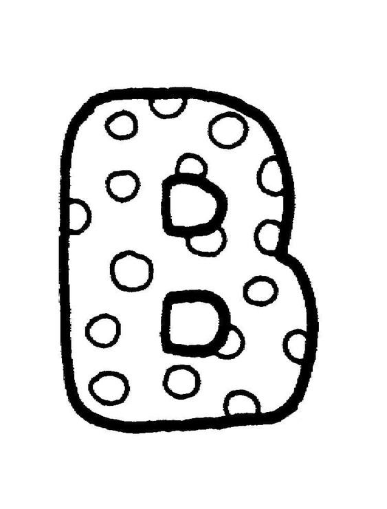 Coloriage Lettre B pour les enfants