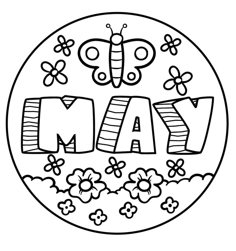 Coloriage Mai basique chez les enfants