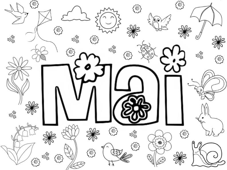 Coloriage Mai chez les enfants