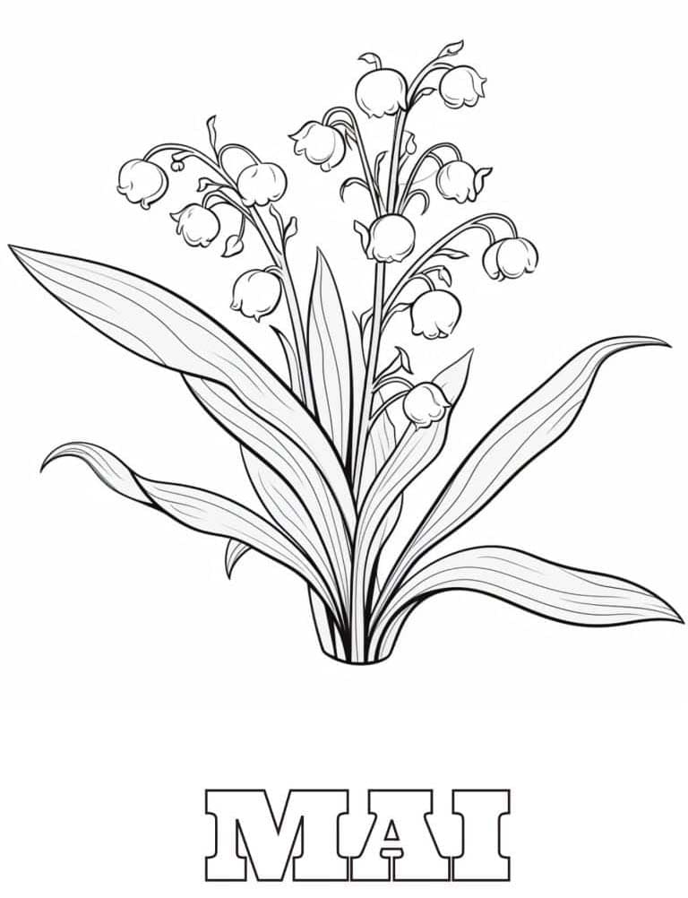 Coloriage Mai imprimable pour les enfants