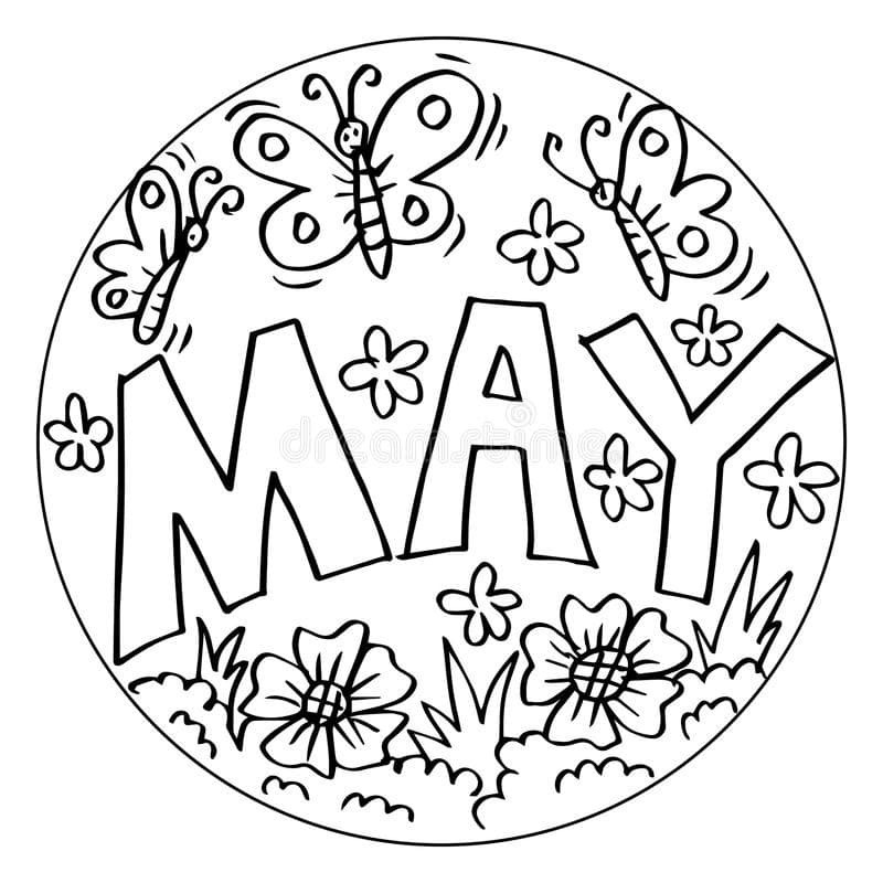 Coloriage Mai pour les enfants