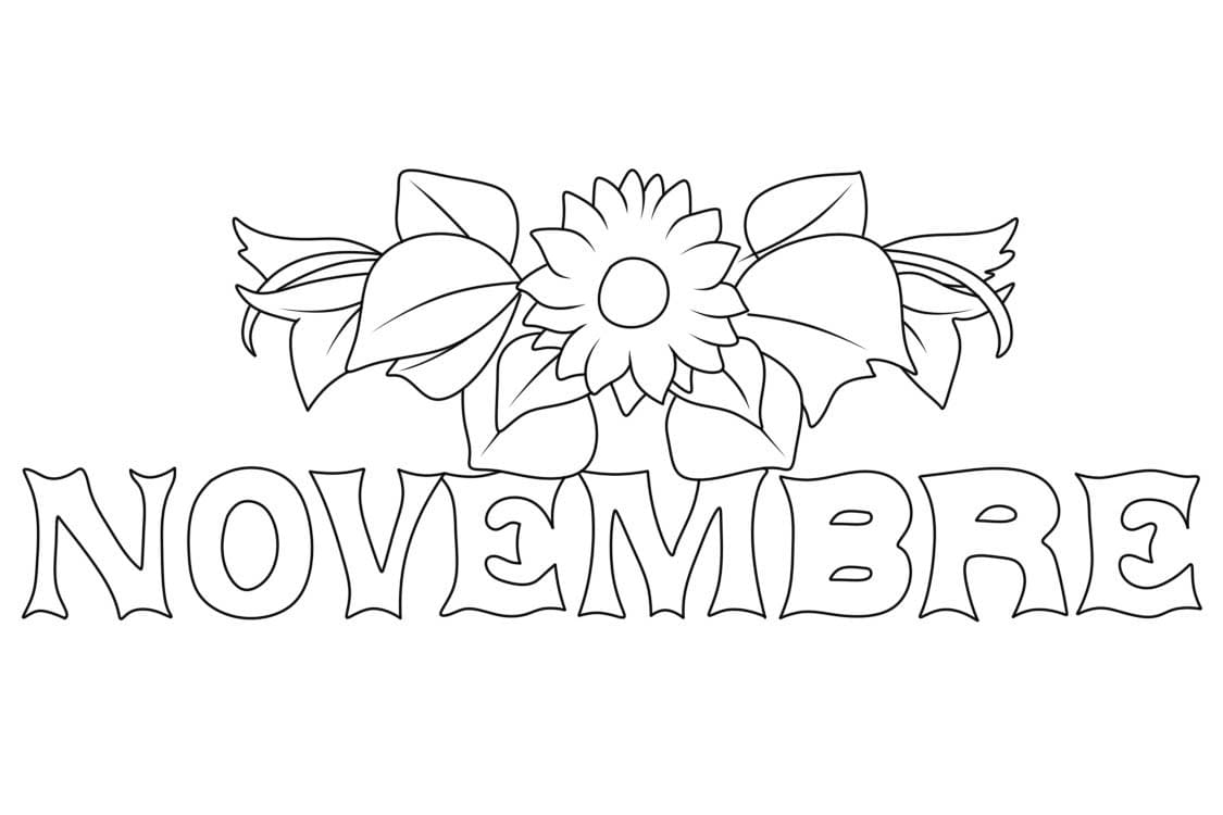Coloriage Novembre chez enfants