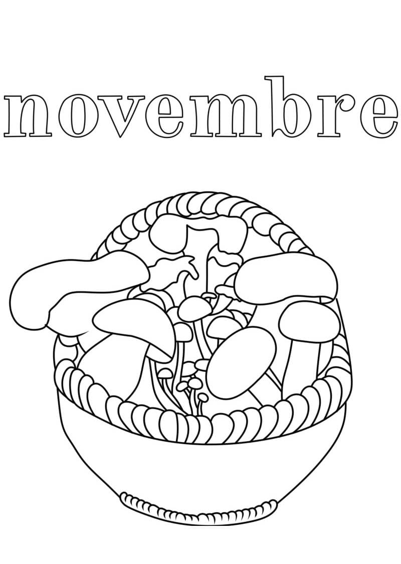 Coloriage Novembre esquisser