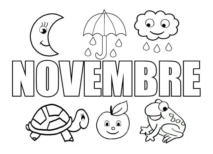 Coloriage Novembre gratuite