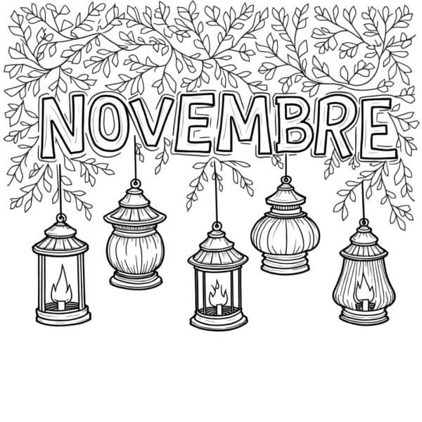 Coloriage Novembre pour enfant