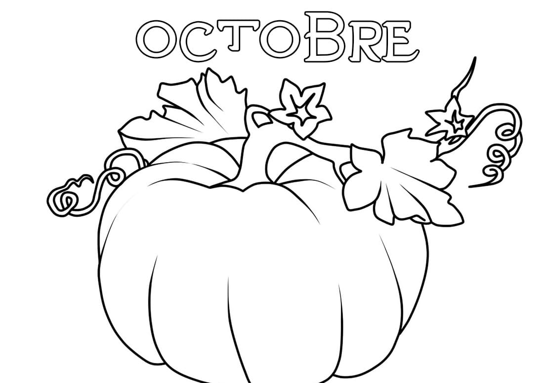 Coloriage Octobre chez enfant