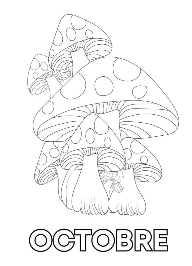 Coloriage Octobre facile