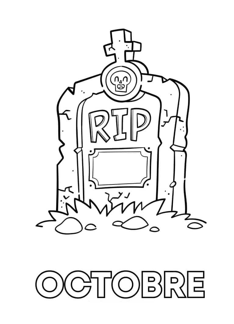 Coloriage Octobre gratuit pour les enfants