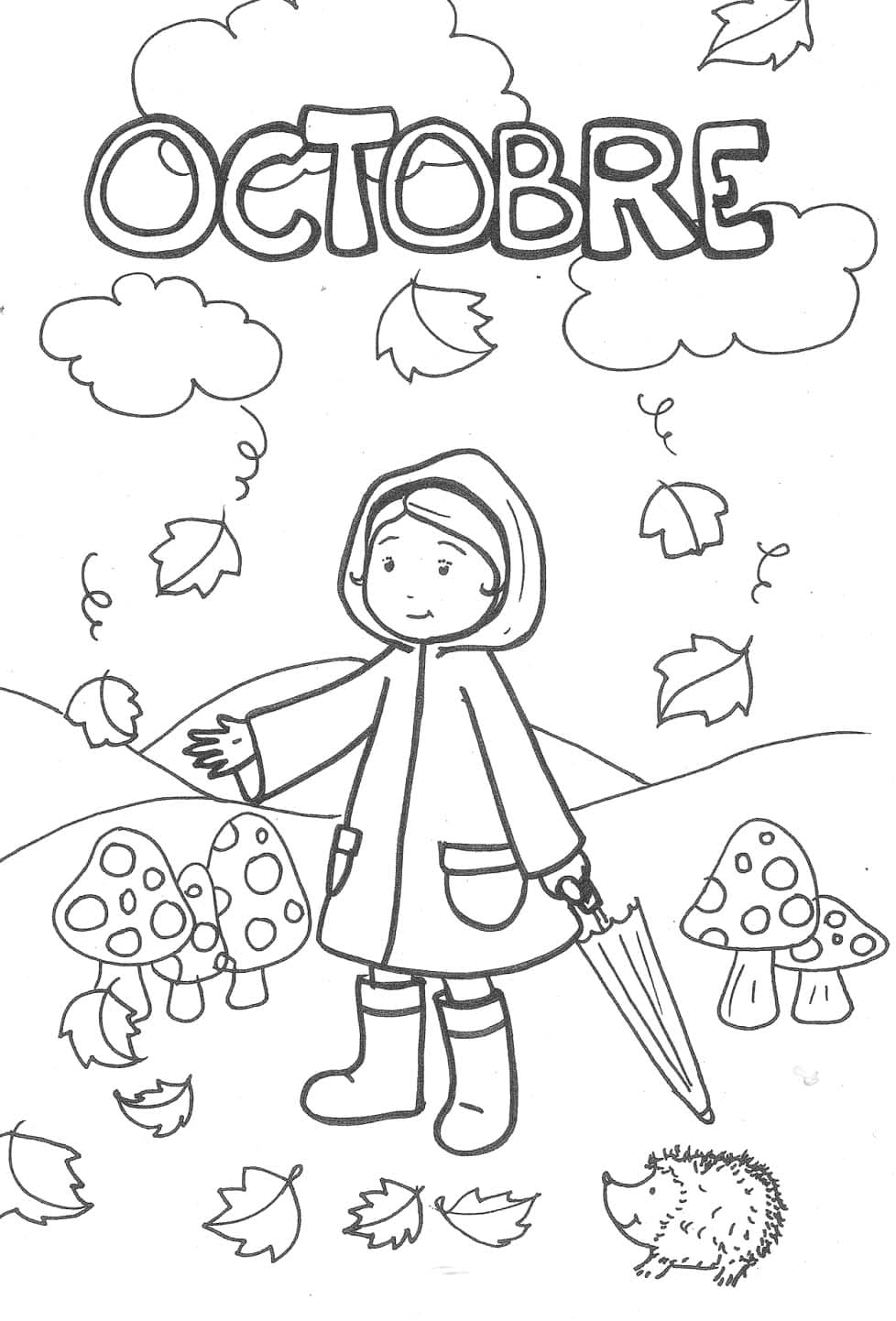 Coloriage Octobre pour enfants