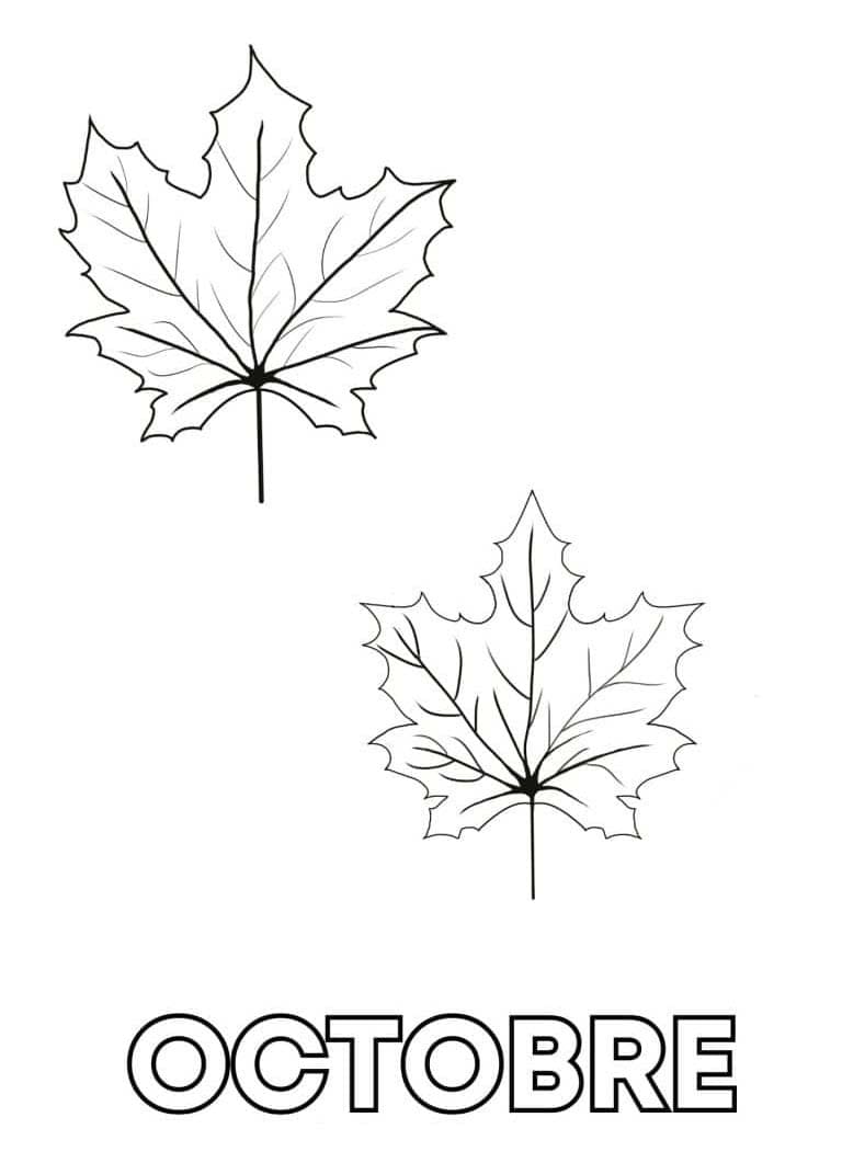 Coloriage Octobre simple