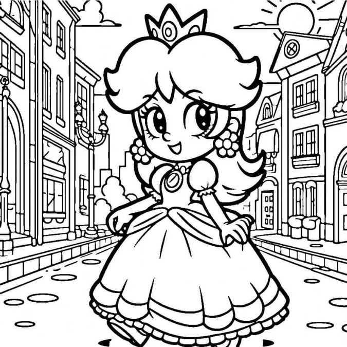 Coloriage Princesse Daisy 3