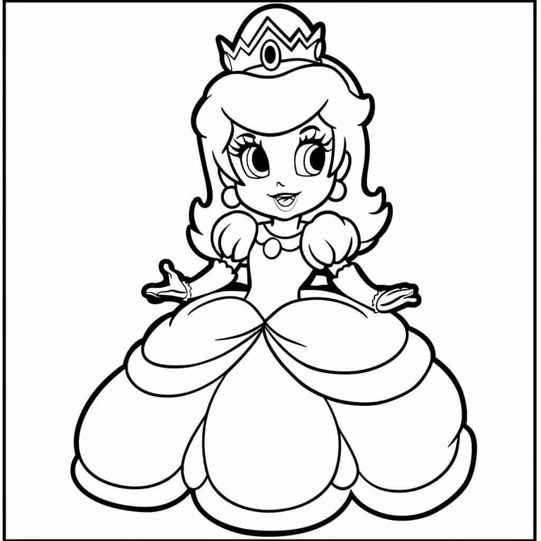 Coloriage Princesse Daisy 6