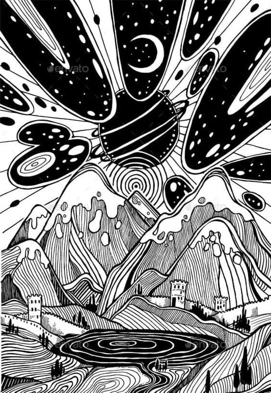Coloriage Psychédélique 5